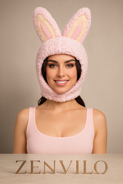 Labubu Plush Headwear with Tall Ears