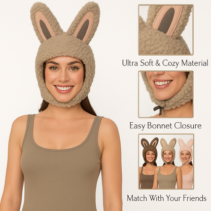 Labubu Plush Headwear with Tall Ears