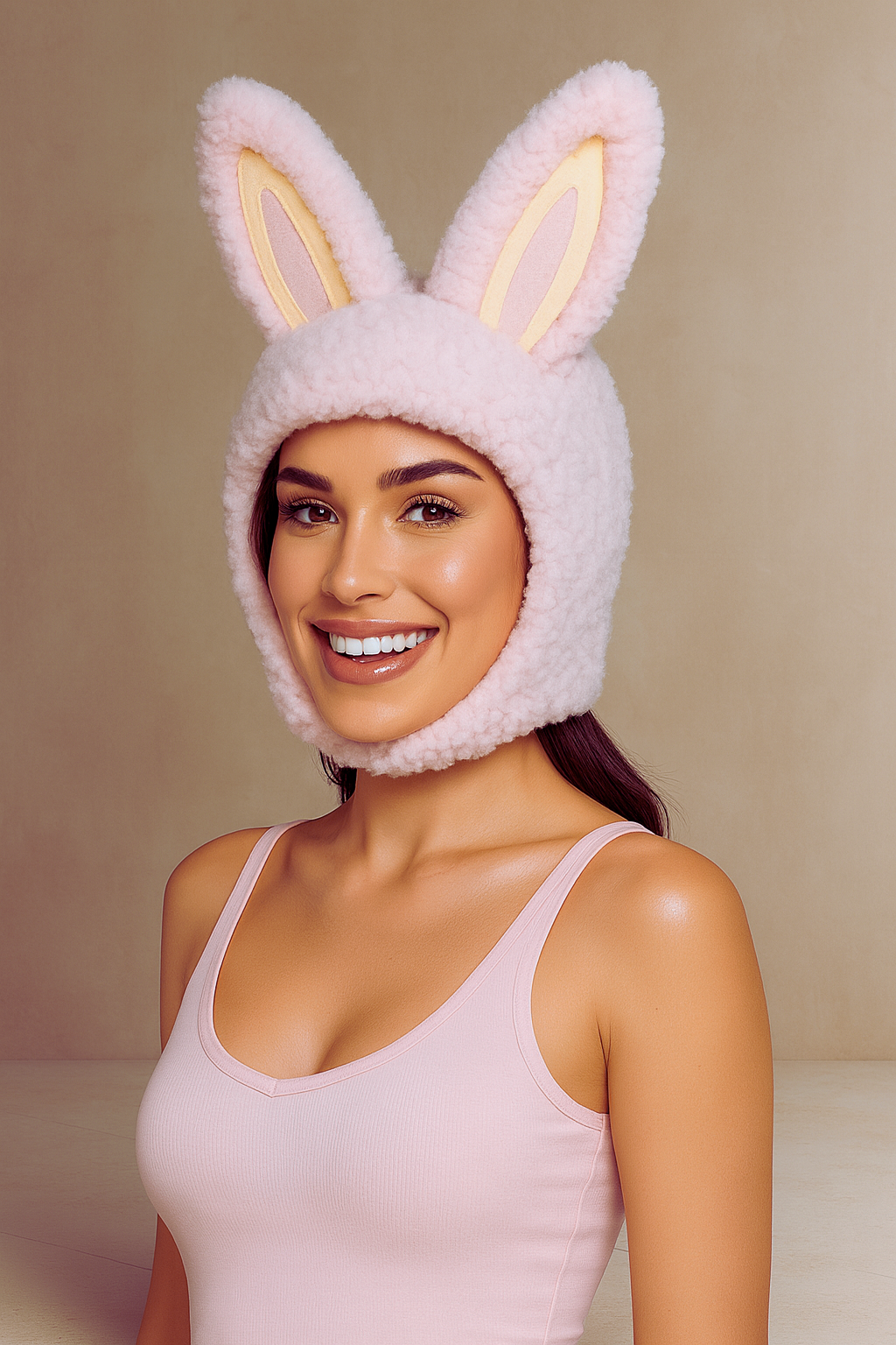 Labubu Plush Headwear with Tall Ears