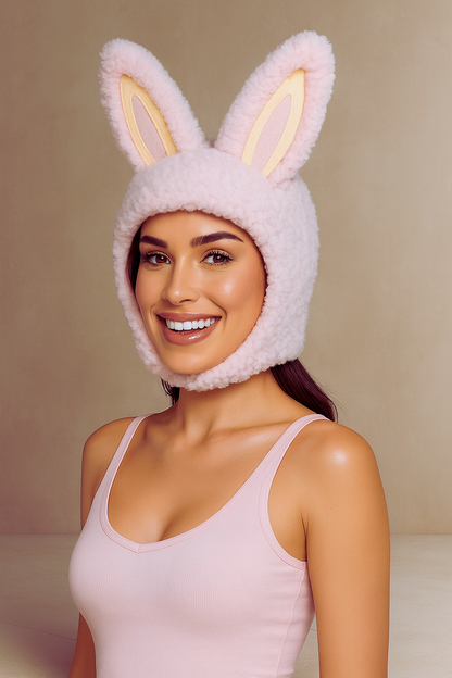 Labubu Plush Headwear with Tall Ears